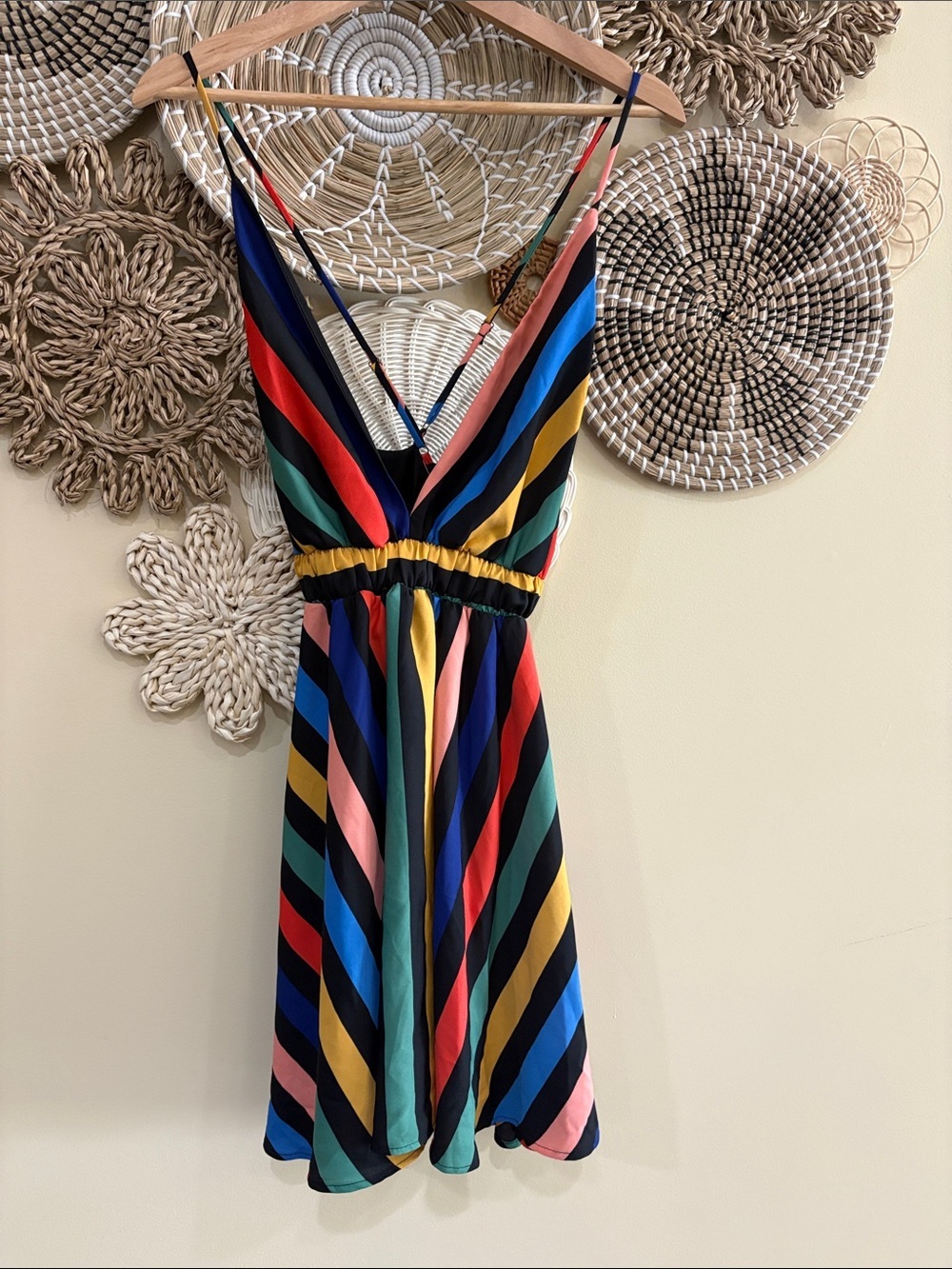 VICI Dress. Striped. Small. Tyche. Spaghetti straps.